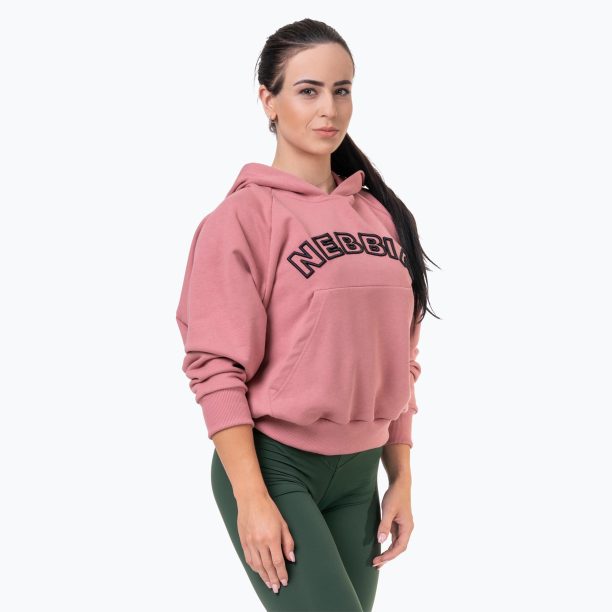 Дамски суитшърт NEBBIA Iconic Hero Hoodie old rose