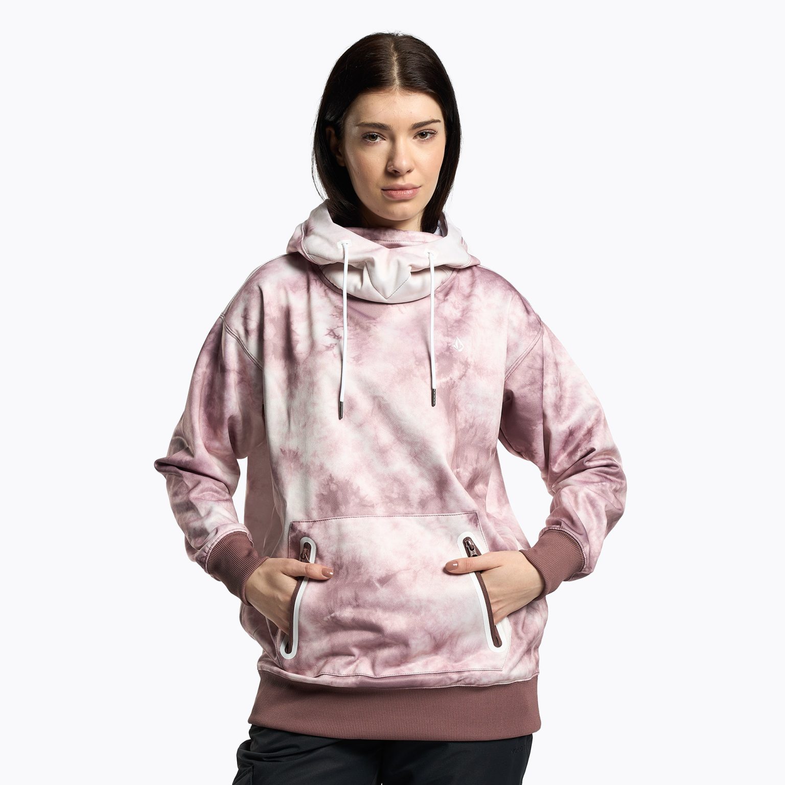 Дамски суитшърт с качулка Volcom Spring Shred Hoody pink H4152303