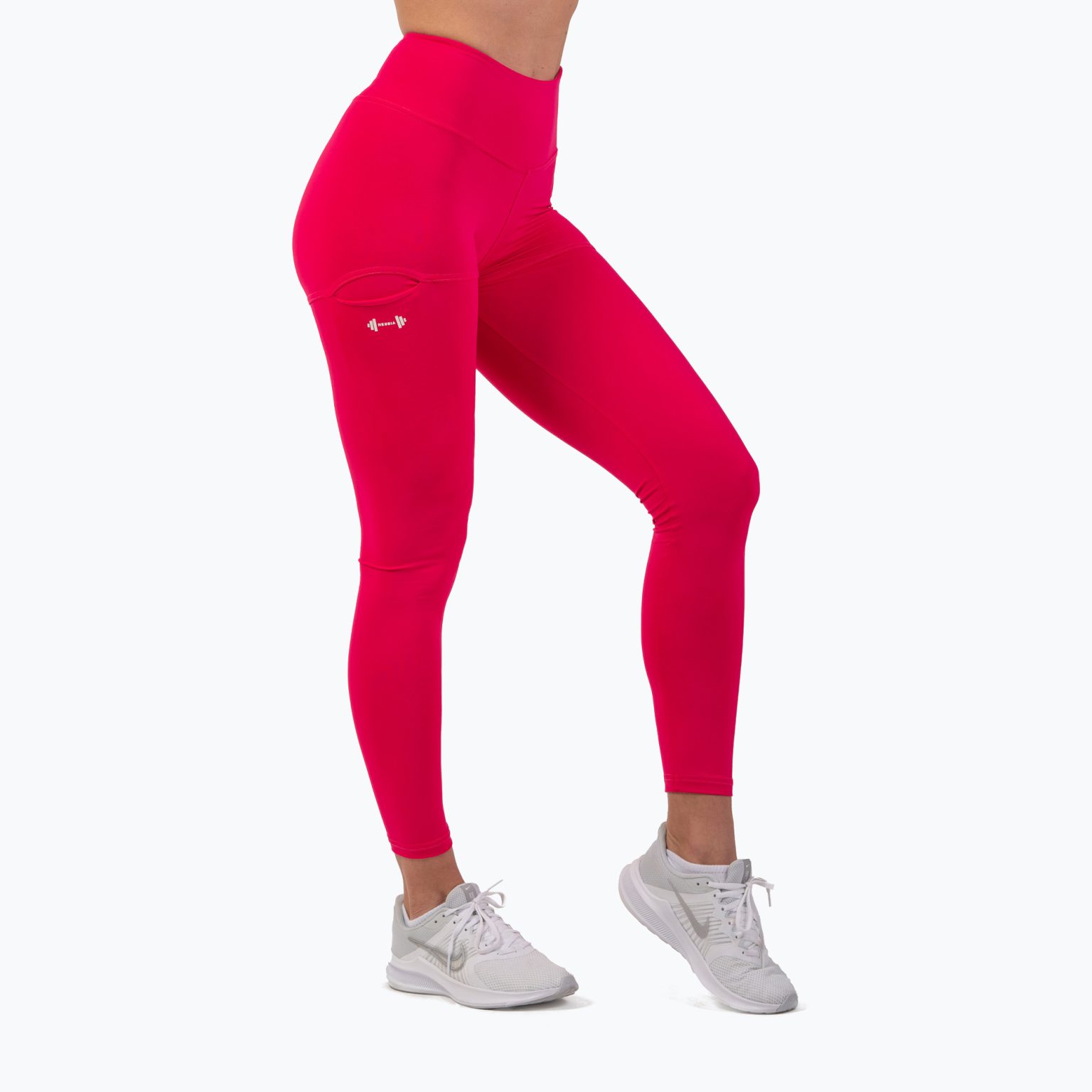 Дамски тренировъчни гамаши NEBBIA Active High-Waist Smart Pocket pink