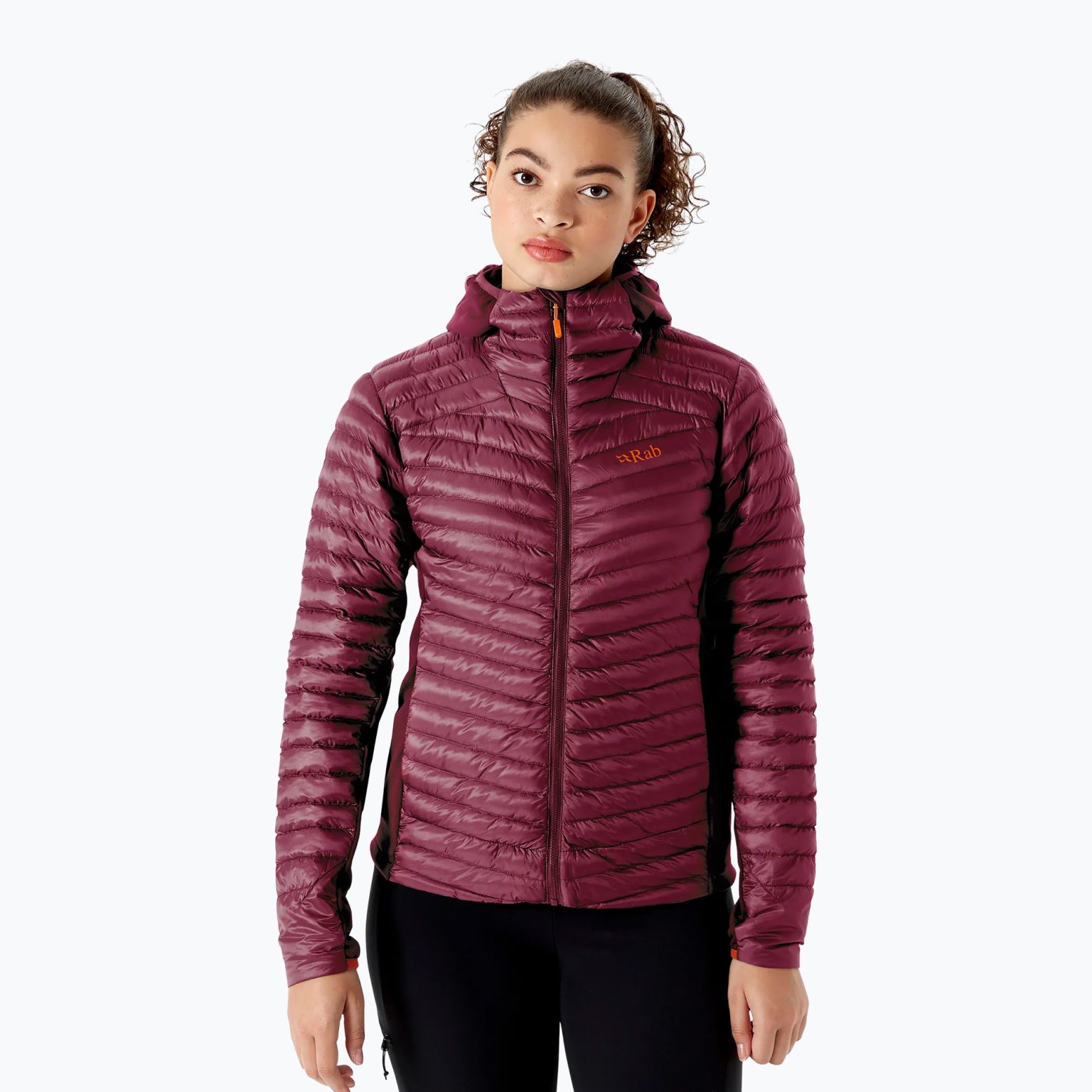 Дамско пухено яке Rab Cirrus Flex 2.0 Hoody maroon QIO-69