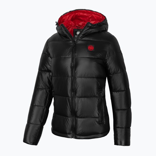 Дамско яке с пух Pitbull West Coast Shine Quilted Hooded black