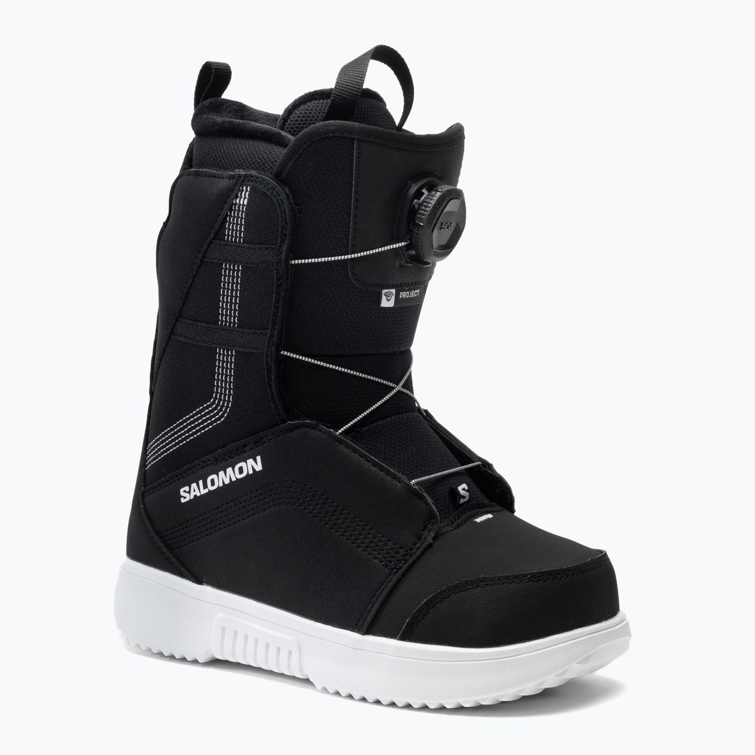 Детски ботуши за сноуборд Salomon Project Boa black L41681700