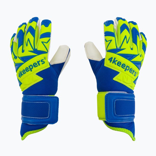 Детски вратарски ръкавици 4Keepers Equip Breeze Nc Jr синьо-зелено EQUIPBRNCJR