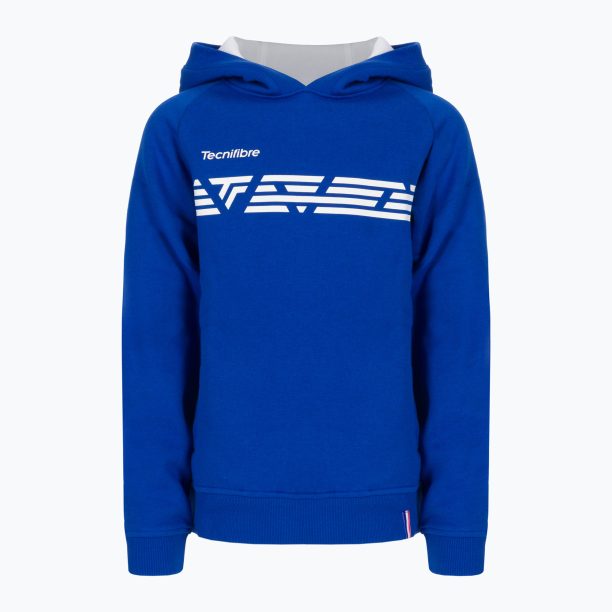 Детски потник за тенис Tecnifibre Fleece Hoodie blue 21LAHORO0B