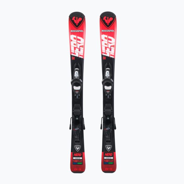 Детски ски за спускане Rossignol Hero 100-140 + Kid4 red