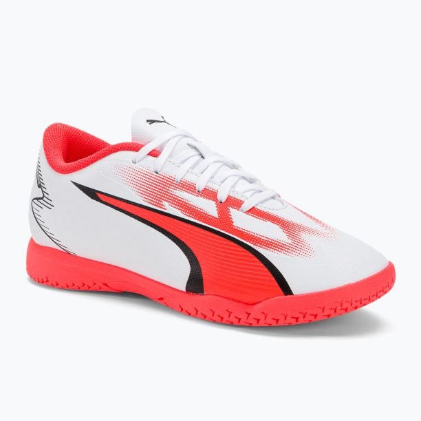 Детски футболни обувки PUMA Ultra Play IT Jr puma white/puma black/fire orchid