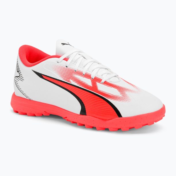 Детски футболни обувки PUMA Ultra Play TT Jr puma white/puma black/fire orchid