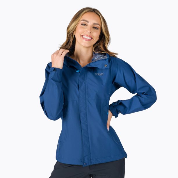 Дъждобран за жени Rab Downpour Eco blue QWG-83-NB-08