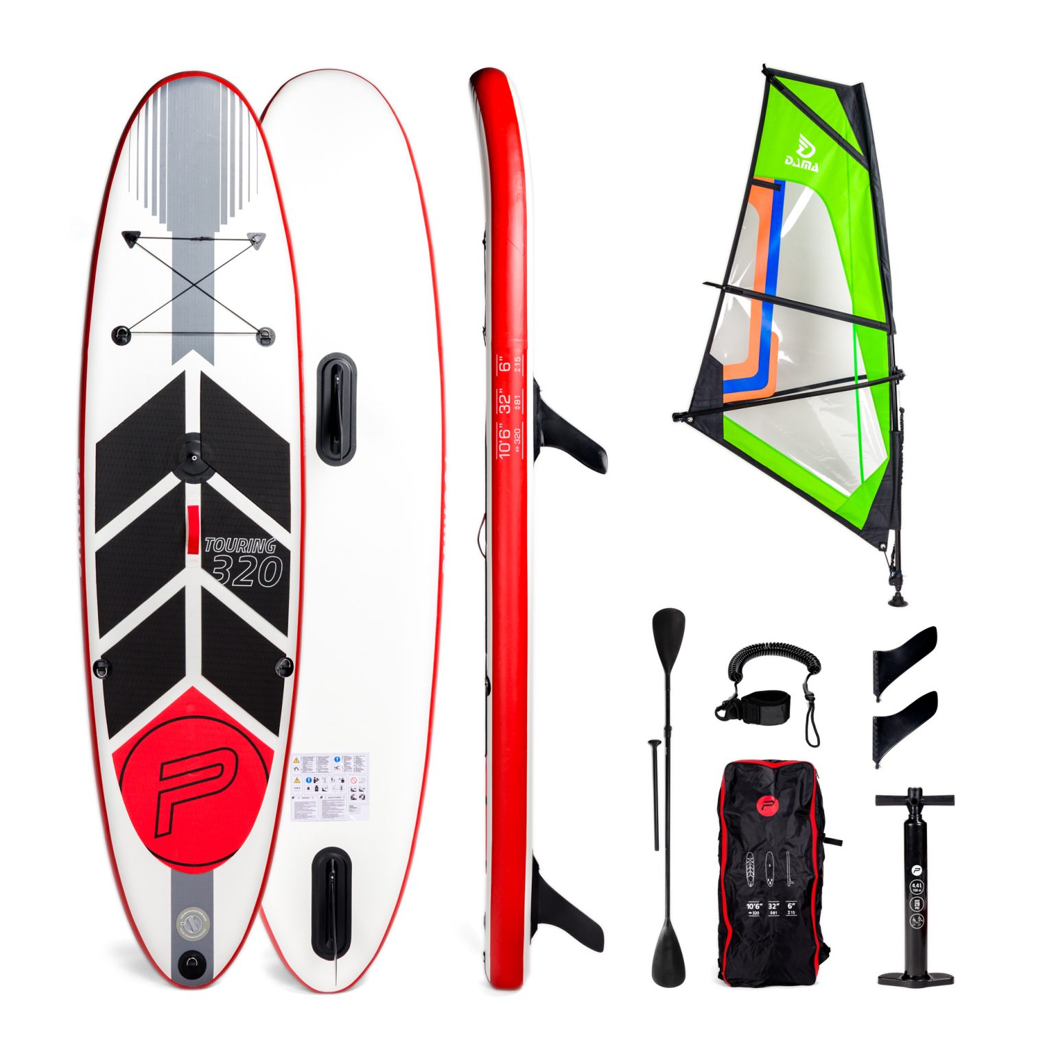 Дъска с платно WindSUP Pure4Fun Wind бяла P4F950220