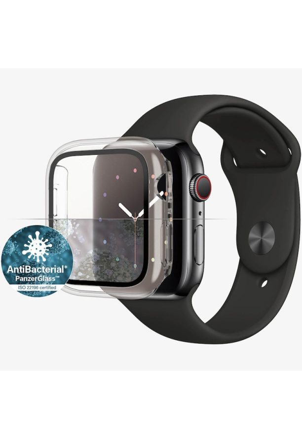 Защитно фолио  3643 от стъкло за Apple Watch Series 4/5/6/SE - 44 мм - Прозрачен/Черна рамка PanzerGlass