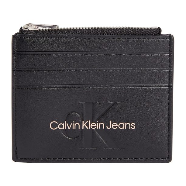 Калъф за карти от еко кожа с лого CALVIN KLEIN JEANS