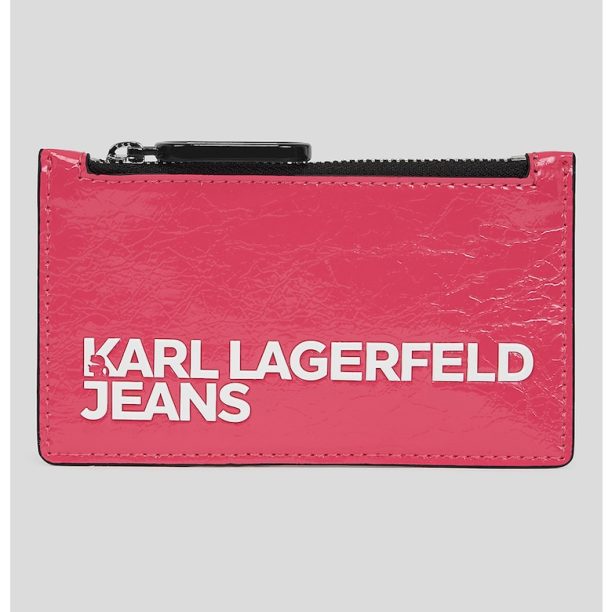 Калъф за карти от еко кожа с цип KARL LAGERFELD JEANS