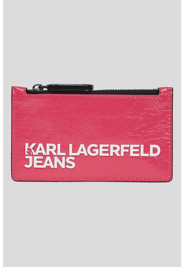 Калъф за карти от еко кожа с цип KARL LAGERFELD JEANS