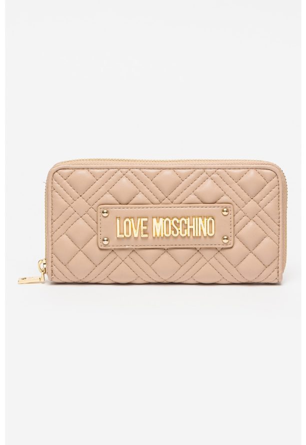 Капитониран портфейл с цип Love Moschino