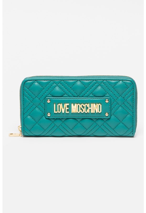 Капитониран портфейл с цип Love Moschino