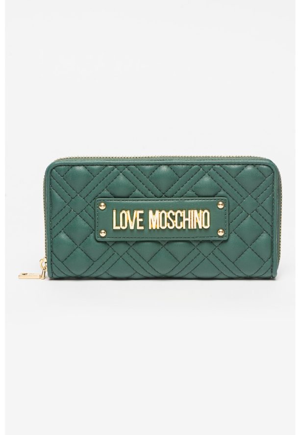 Капитониран портфейл с цип Love Moschino