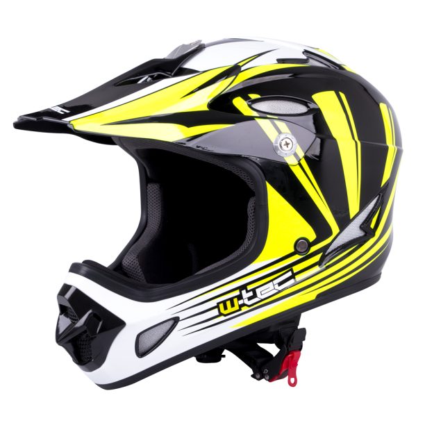 Каска Downhill W-TEC FS-605 - Yellow Graphic на ниска цена