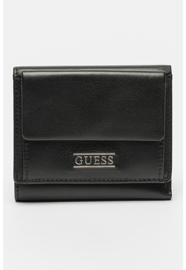 Кожен портфейл New Boston с тройно прегъване Guess