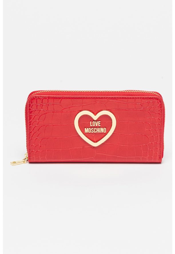 Кожен портфейл от еко кожа с цип Love Moschino