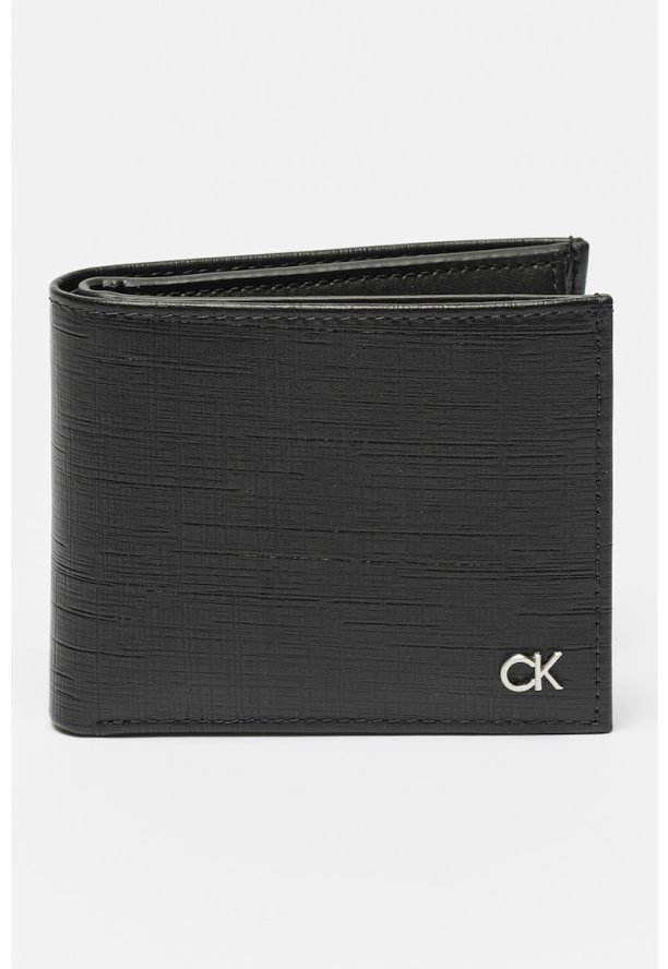 Кожен портфейл с двойно прегъване и отделение за монети CALVIN KLEIN