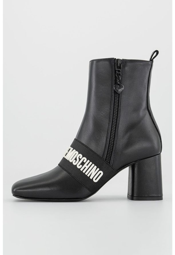 Кожени боти с лого Love Moschino