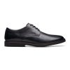 Кожени обувки Atticus тип Derby с овален връх Clarks