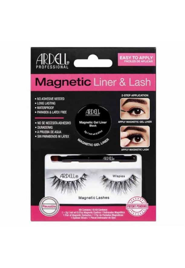 Комплект : Изкуствени мигли + Очна линия Magnetic Liner & Lash Wispies Ardell