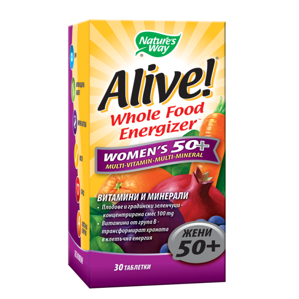 Мултивитамини за жени 50+ Алайв - Alive! Whole Food Energizer Women's 50+