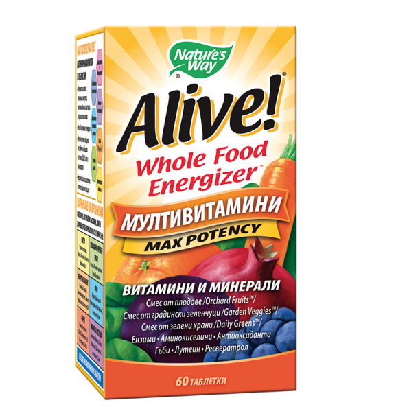 Мултивитамини максимум сила Алайв - Alive! Max Potency Whole Food Energizer