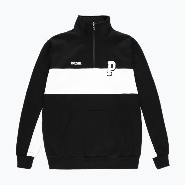 Мъжка блуза PROSTO Half Zip Sweatshirt черен KL222MSWE1132