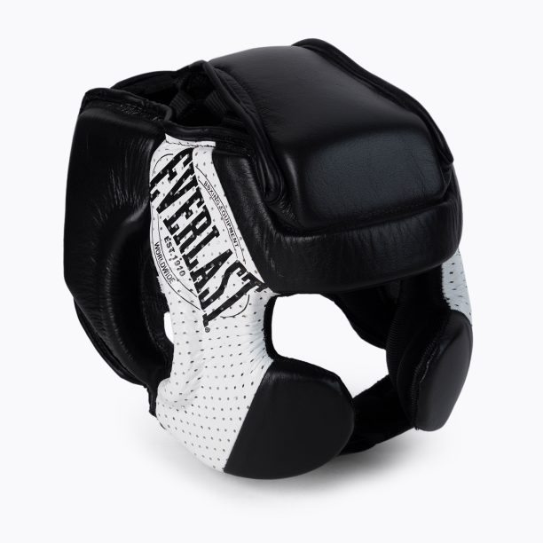 Мъжка боксова каска EVERLAST Leather 1910 black EV4820