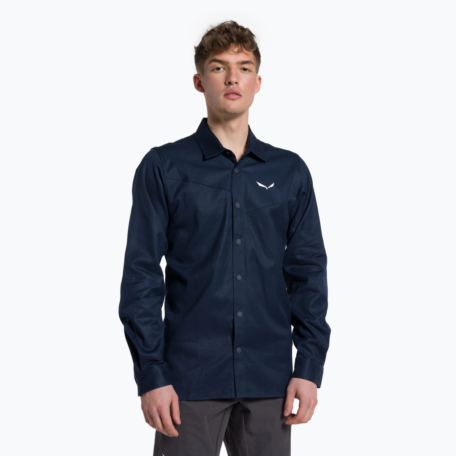 Мъжка риза Salewa Fanes Hemp trekking shirt navy blue 00-0000028298