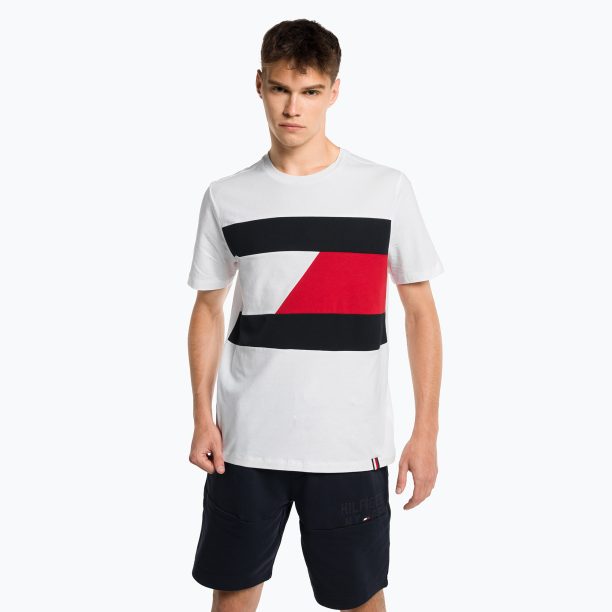 Мъжка риза за обучение Tommy Hilfiger Colorblocked Mix Media S/S бяла