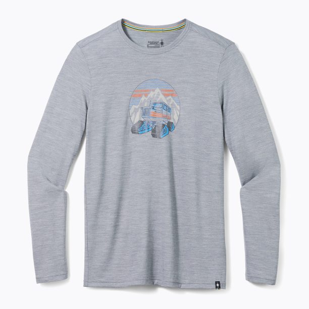 Мъжка тениска Smartwool Snowcat Trek Graphic Tee light grey 16683 trekking t-shirt