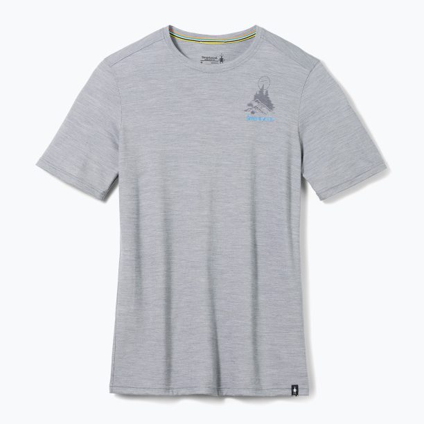 Мъжка тениска Smartwool Wilderness Summit Graphic Tee trekking shirt light grey 16673