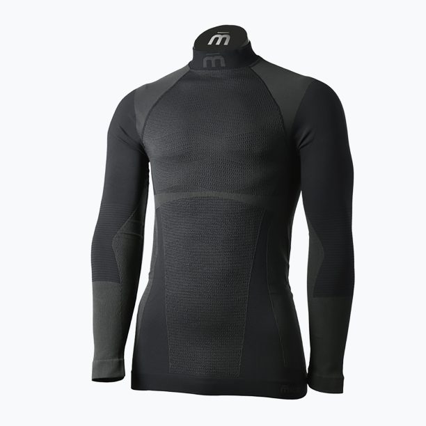 Мъжка термална тениска Mico Warm Control Mock Neck black IN01851