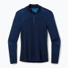 Мъжка термо тениска Smartwool Intraknit Merino 200 1/4 Zip тъмносиня 16260