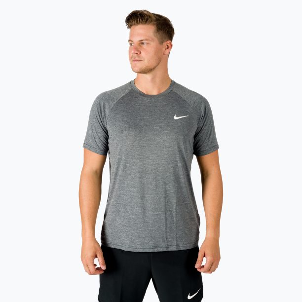 Мъжка тренировъчна тениска Nike Heather black NESSB658-001