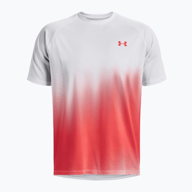 Мъжка тренировъчна тениска Under Armour Tech Fade червено и бяло 1377053