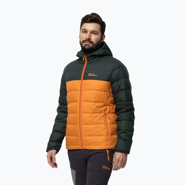 Мъжки Jack Wolfskin Ather Down Hoody Dragon Fire дъждобран