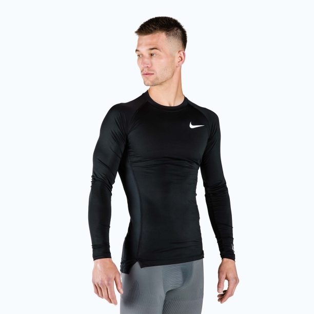 Мъжки Nike Pro Dri-FIT тренировъчен суитшърт с дълъг ръкав черен DD1990-010