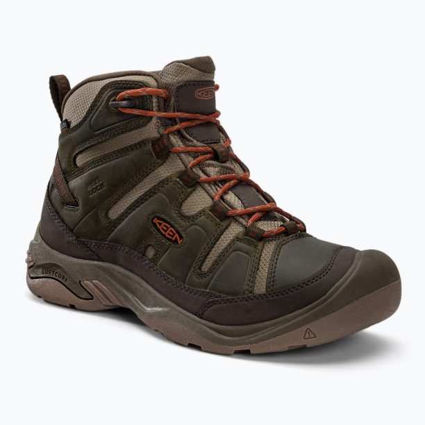 Мъжки ботуши за трекинг KEEN Circadia Mid Wp green-brown 1026766