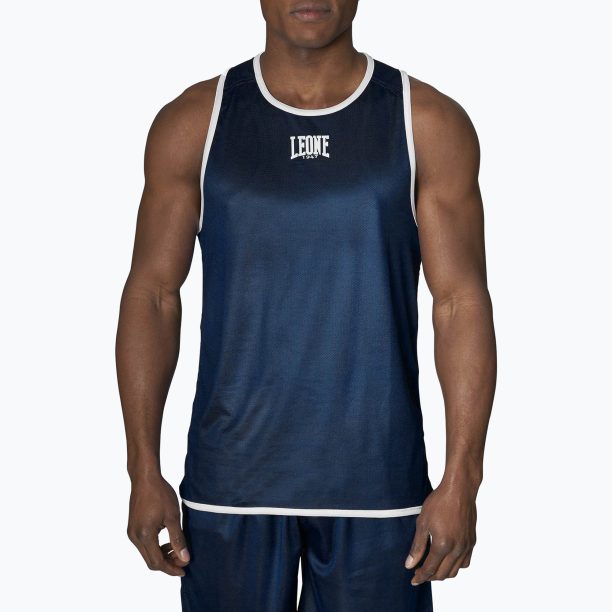 Мъжки двустранен потник Leone Double Face Boxing Singlet син/червен AB214