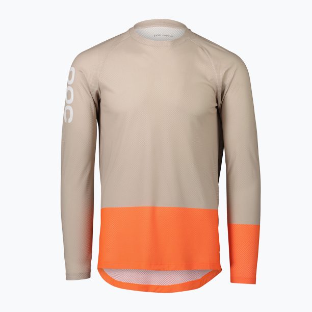 Мъжки колоездачен анцуг с дълъг ръкав POC MTB Pure light sandstone beige/zink orange