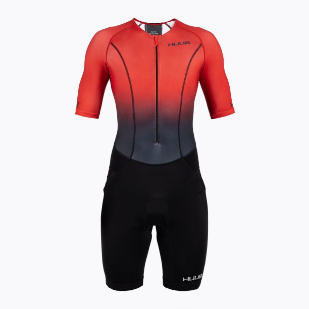 Мъжки костюм за триатлон HUUB Commit Long Course black/red COMLCS