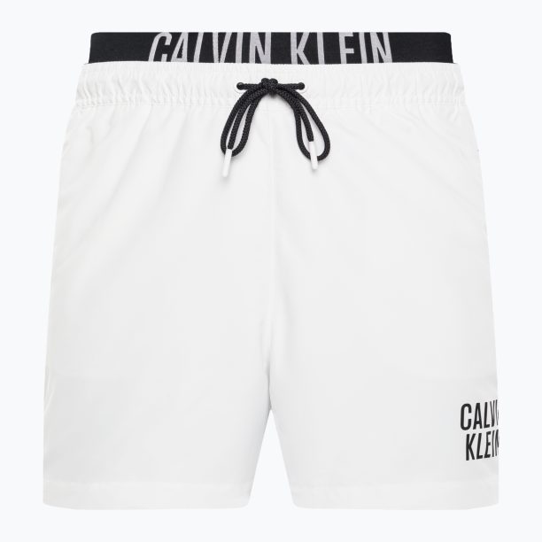 Мъжки къси панталони Calvin Klein Medium с двойна лента за плуване white