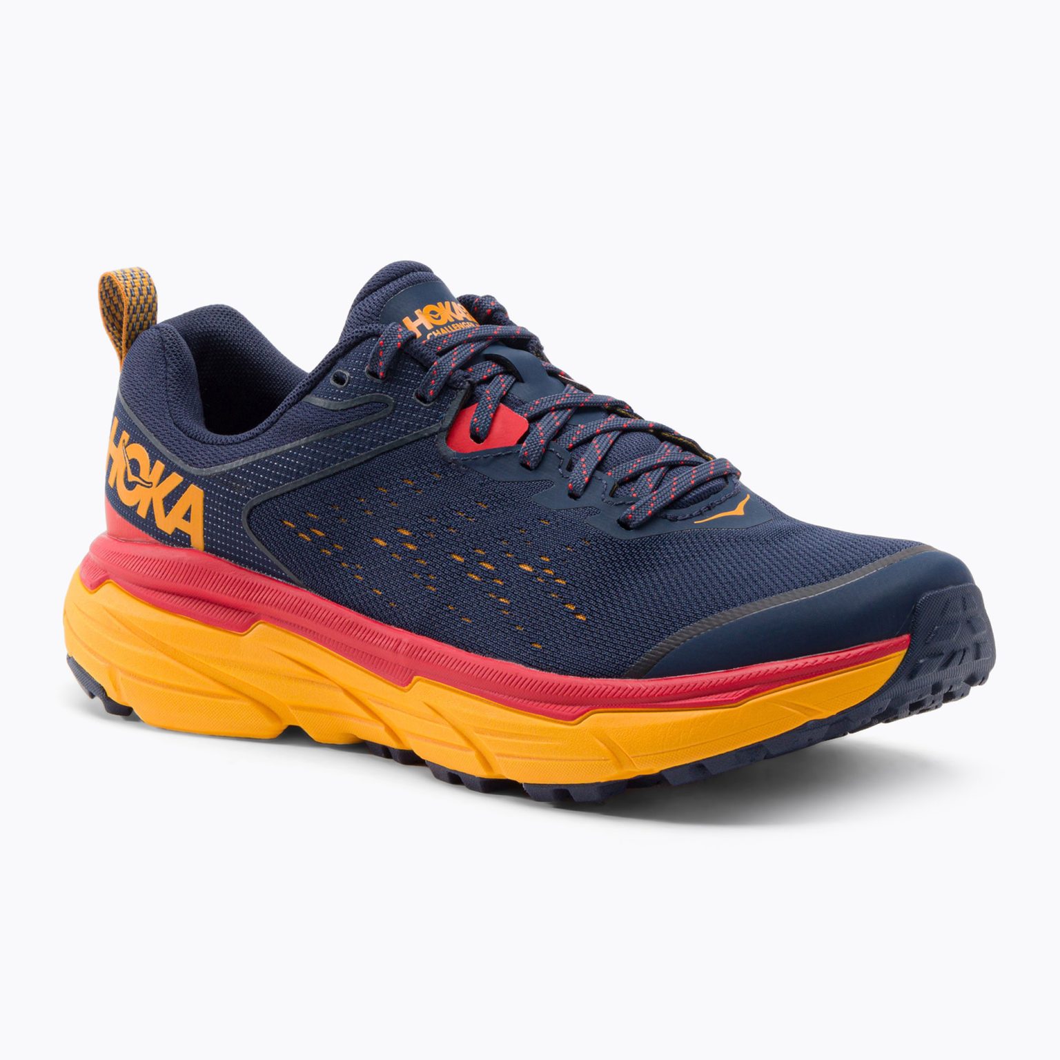 Мъжки обувки за бягане HOKA Challenger ATR 6 navy blue-orange 1106510-OSRY