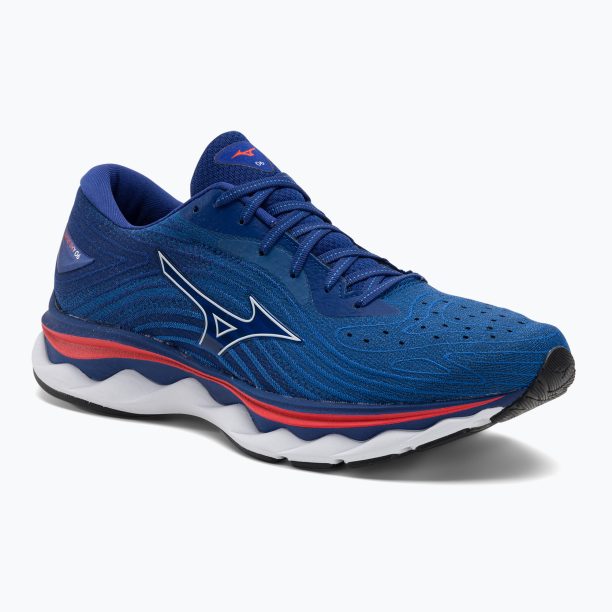 Мъжки обувки за бягане Mizuno Wave Sky 6 turquoise sea/white/cherry tomato