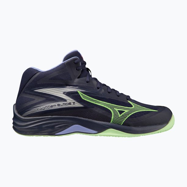 Мъжки обувки за волейбол Mizuno Thunder Blade Z Mid evening blue / tech green / lolite