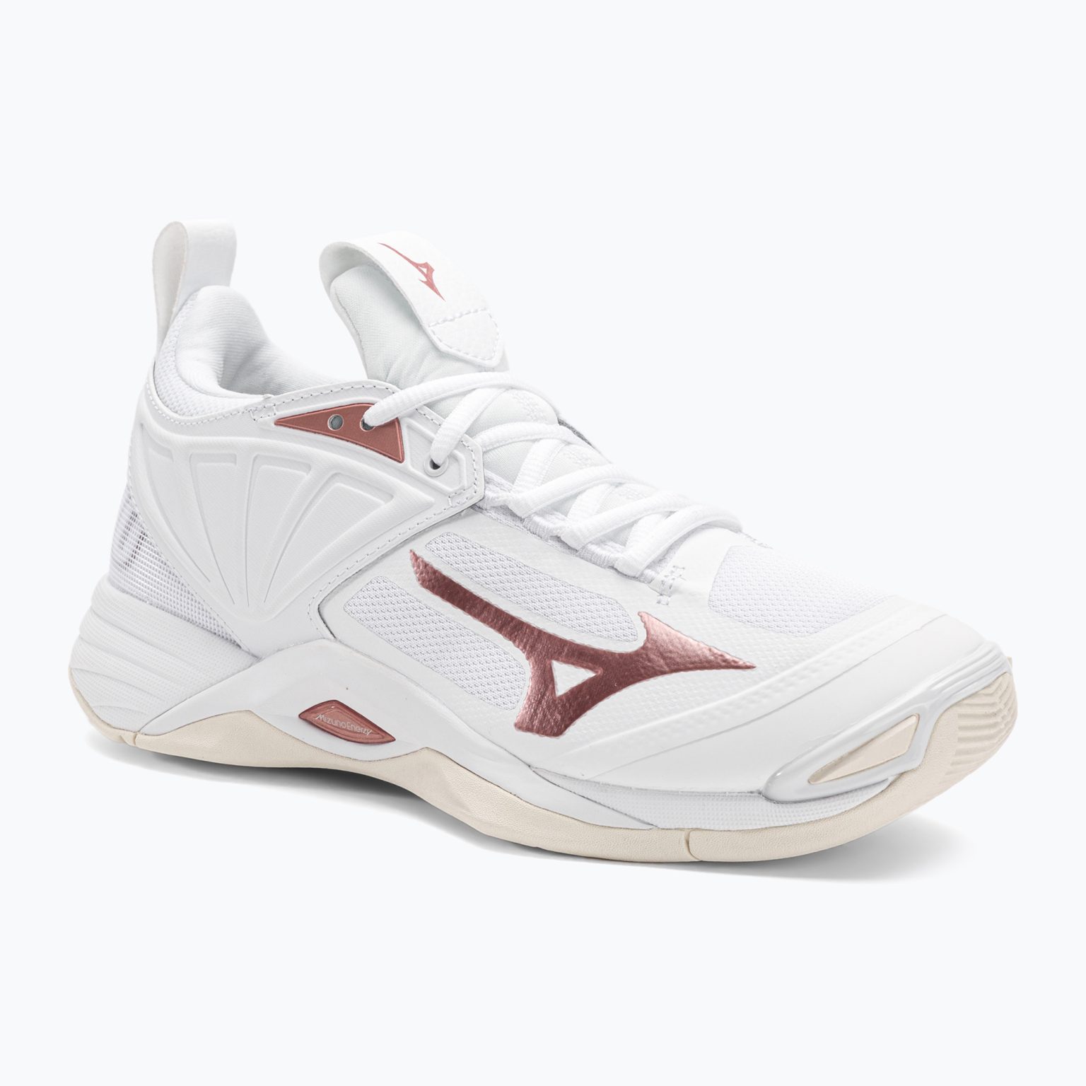 Мъжки обувки за волейбол Mizuno Wave Momentum 2 white/rose/snow white